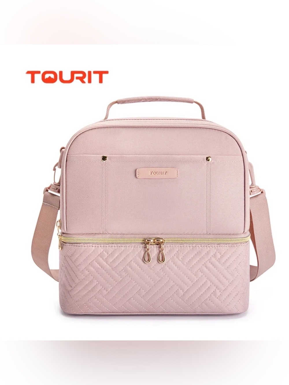 🌸TOURIT THERMAL INSULATED DURABLE WATERPROOF LUNCH DOUBLE DECK BAG